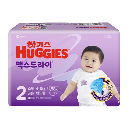 하기스 2024 맥스드라이 밴드형 2단계-공용 (348매)_이미지