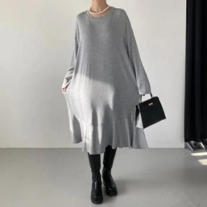 아이우먼 심플롱기모무지원피스 RAQ130M510 빅사이즈 42343959_이미지