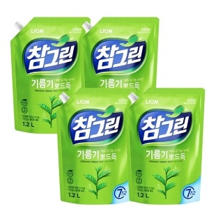 참그린 기름기 뽀드득 천혜향 리필 1.2L (4개)_이미지