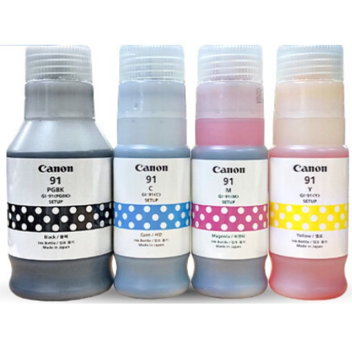 Canon ��ũ GI-91BK. GI-91C, GI-91M, GI-91Y 4�� ��Ʈ