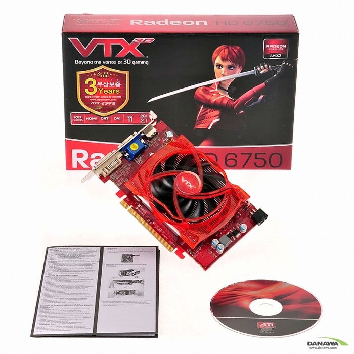 VTX3D �󵥿� HD 6750 H D5 1GB