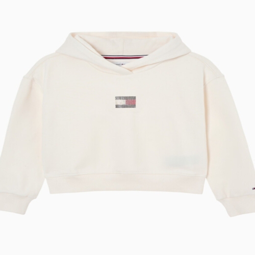 타미힐피거칠드런 6 라인 스톤 플래그 후드 티셔츠2종 T42F7KKO580GT1 TOMMY HILFIGER 08 16 여아용