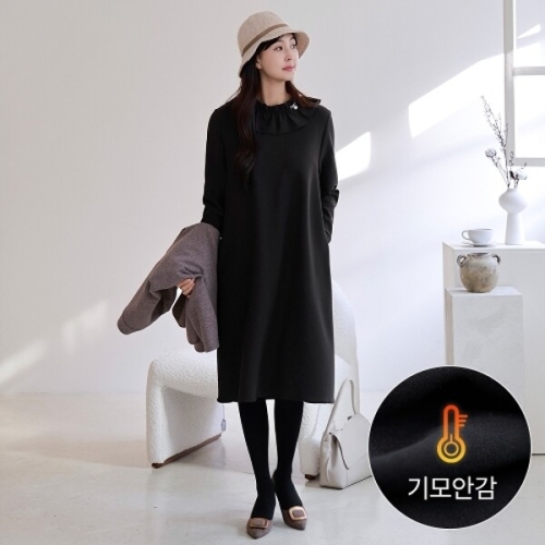 O25111DB 럽프릴기모원피스 빅사이즈