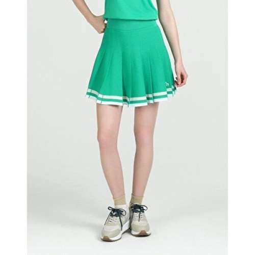 LF 헤지스레이디스 골프 여성 그린 여성 니트 플리츠 스커트 HWSK5B411E2_이미지