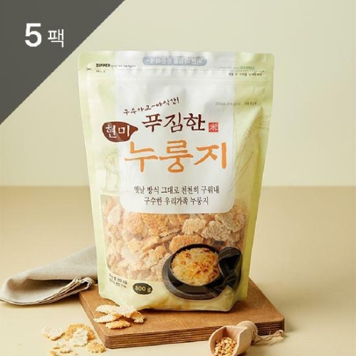 매홍엘엔에프 매홍엘앤에프 푸짐한 현미 누룽지 800g [5개]