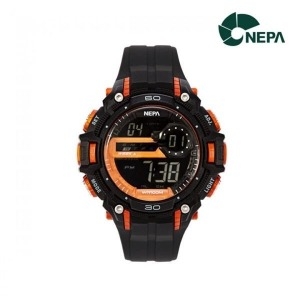 네파 스탑워치 듀얼.방수.학생.군인. 레져 스포츠시계 N346_BKOR_이미지