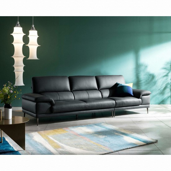 자코모 바스토 럭스 천연통가죽 소파 4인용 (스툴별도)_이미지