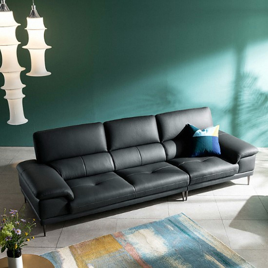 자코모 바스토 럭스 천연통가죽 소파 4인용 (스툴별도)_이미지