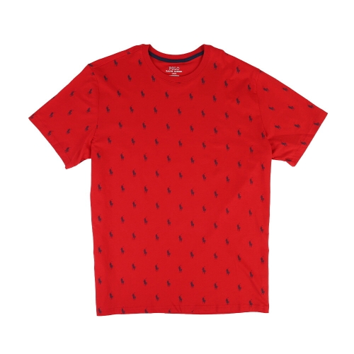 폴로 홈웨어 폴디드 프린트 엔자임 반팔 티셔츠 레드 PL88FR-A8AL_이미지