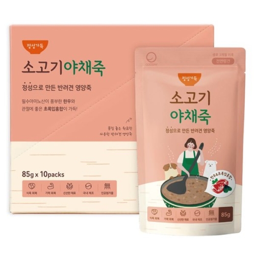 굿데이 정성가득 소고기 야채죽 85g (10개)_이미지