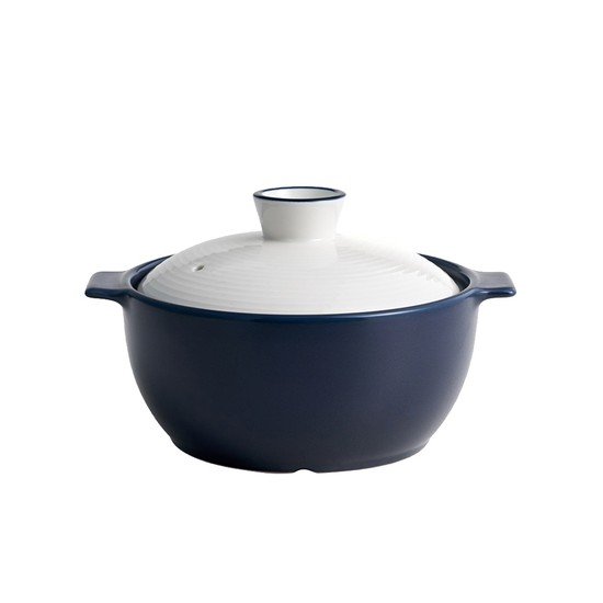 한국도자기 리한 아름팟 무균열 뚝배기 블루 (16cm)_이미지