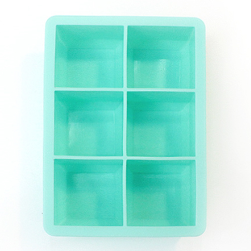 파스텔 실리콘 아이스큐브 사각 얼음틀 6구
