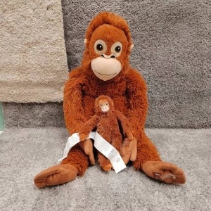 이케아 오랑우탄 인형 엄마와 아기 고숭이 2종세트_이미지