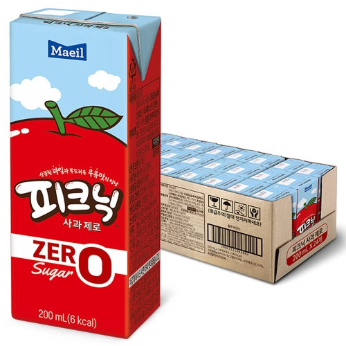 매일유업 피크닉 사과 제로 200ml (24개)