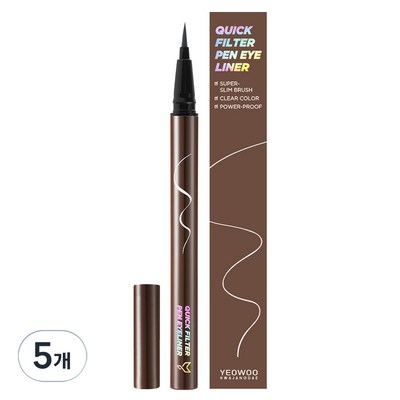 여우화장대 퀵필터 펜 아이라이너 0.5g (5개)_이미지