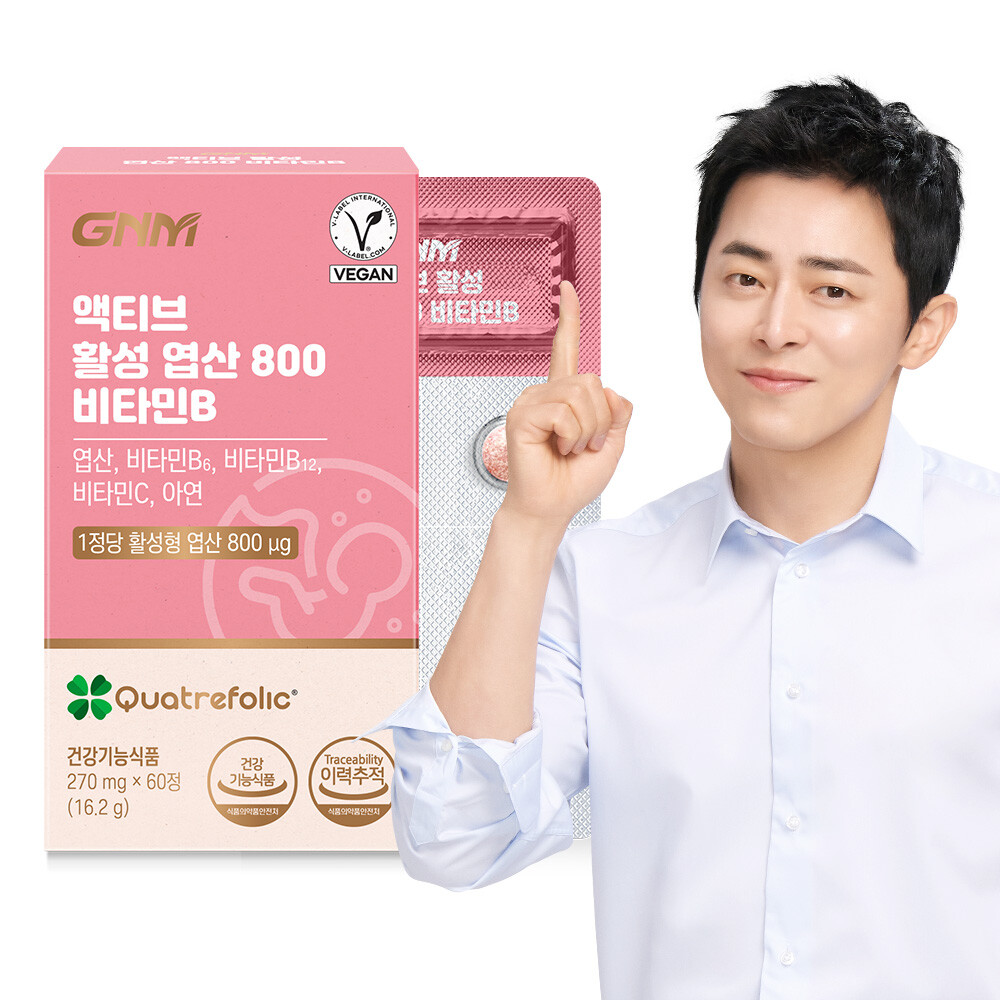 액티브 활성 엽산 800 비타민B 60정