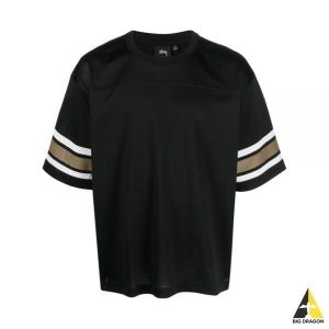  스투시 1140332 BLAC 서먼 메쉬 풋볼 저지 티셔츠