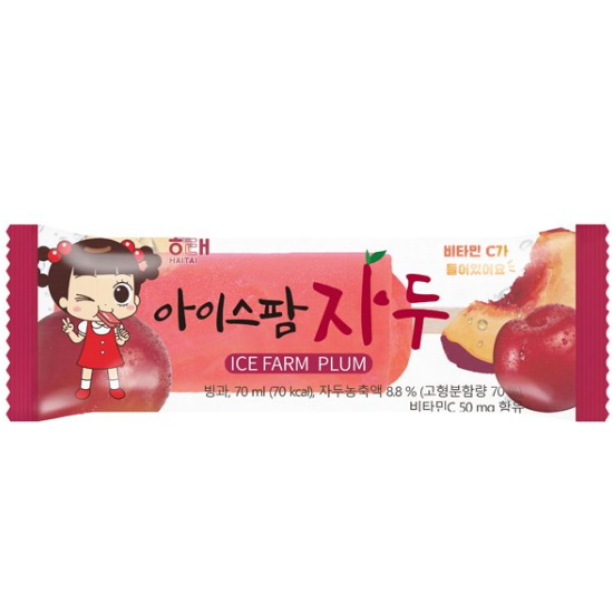 해태제과 아이스팜 자두 바 70ml (40개)_이미지