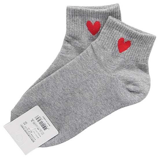 빅토 단목양말 하트 HG1205 (1켤레)_이미지