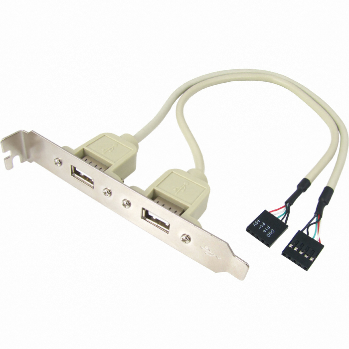 USB 2.0 2포트 케이블 브라켓 (NMB-U202)