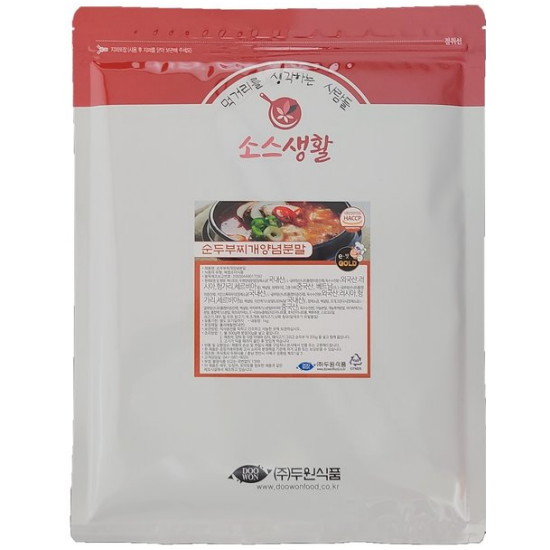 두원식품 순두부 찌개 양념 분말 1kg (1개)