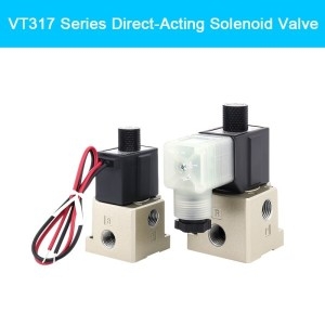SMC 타입 VT317 시리즈 3-웨이 직동형 솔레노이드 밸브 공압 고주파 VT317-4G/4D/4DZ-02_이미지