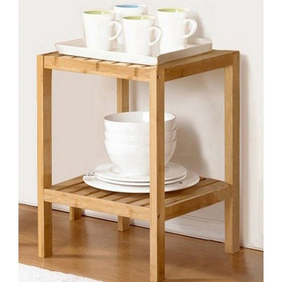 프리메이드 앳홈 원목 다용도 수납 장식 선반 (2단)_이미지