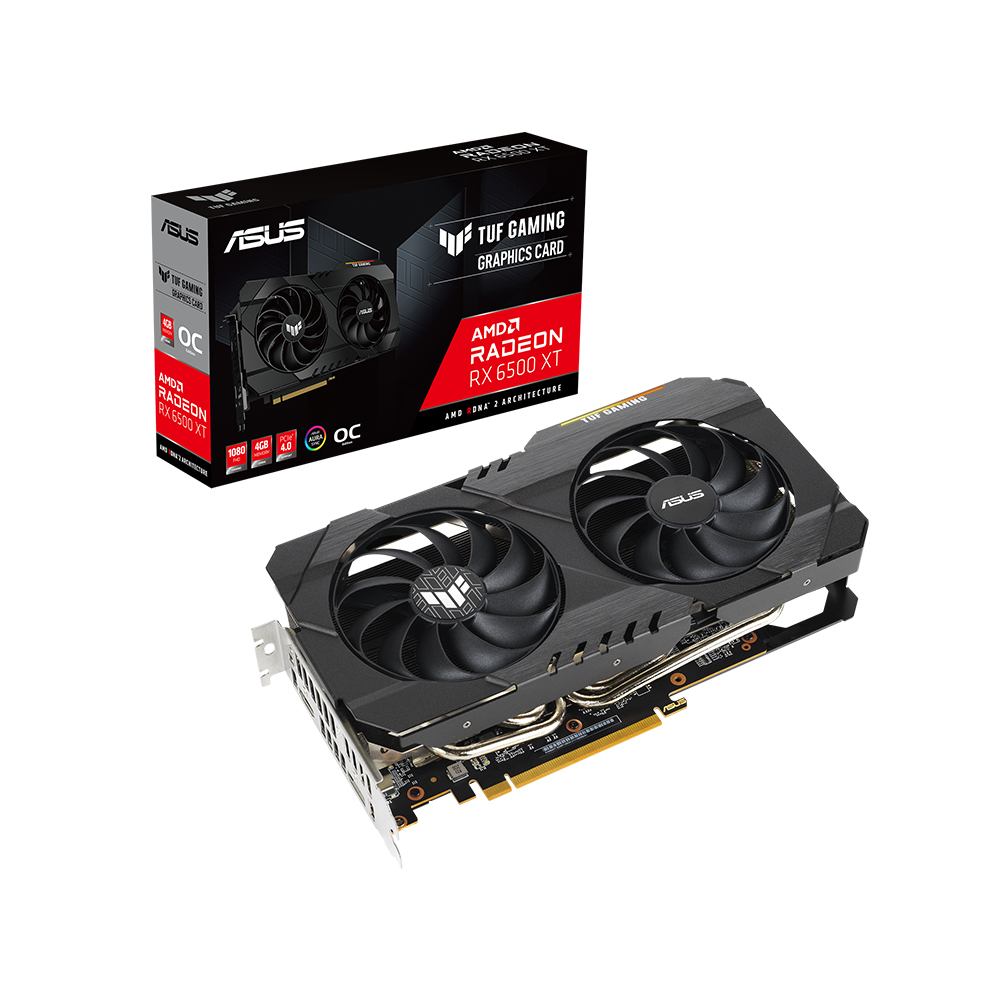 ASUS TUF Gaming 라데온 RX 6500 XT O4G OC D6 4GB 대원씨티에스