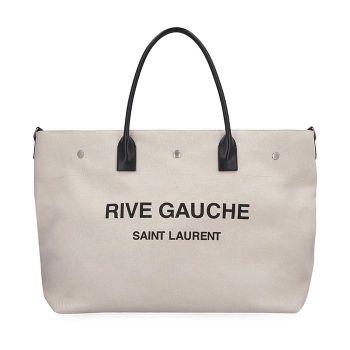 생로랑 리브 고쉬 맥시 캔버스 레더 쇼핑 토트백 152924642