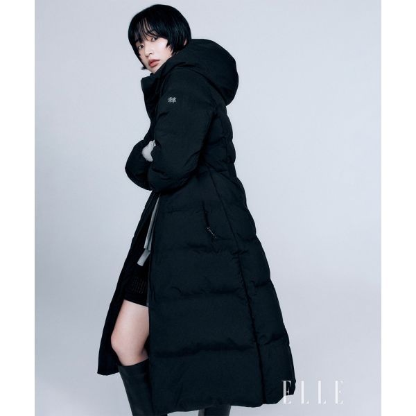 쿠치 벨티드 롱 다운 TVJDW25622BLK