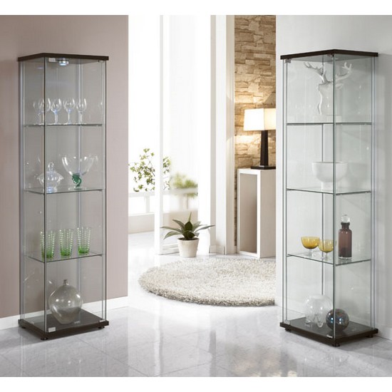 프리메이드 도어형 유리장식장 4단