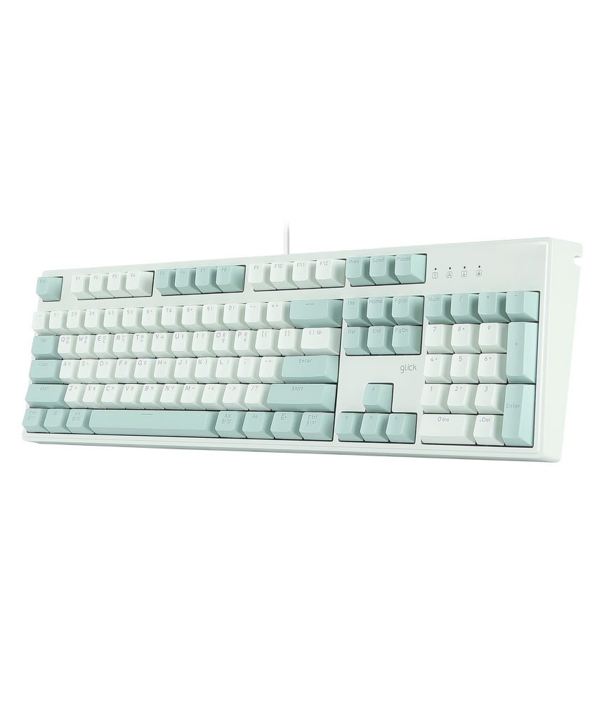 지클릭커 슈퍼히어로 브이옵틱 V104 LED 기계식 PBT (그린라이트)_이미지