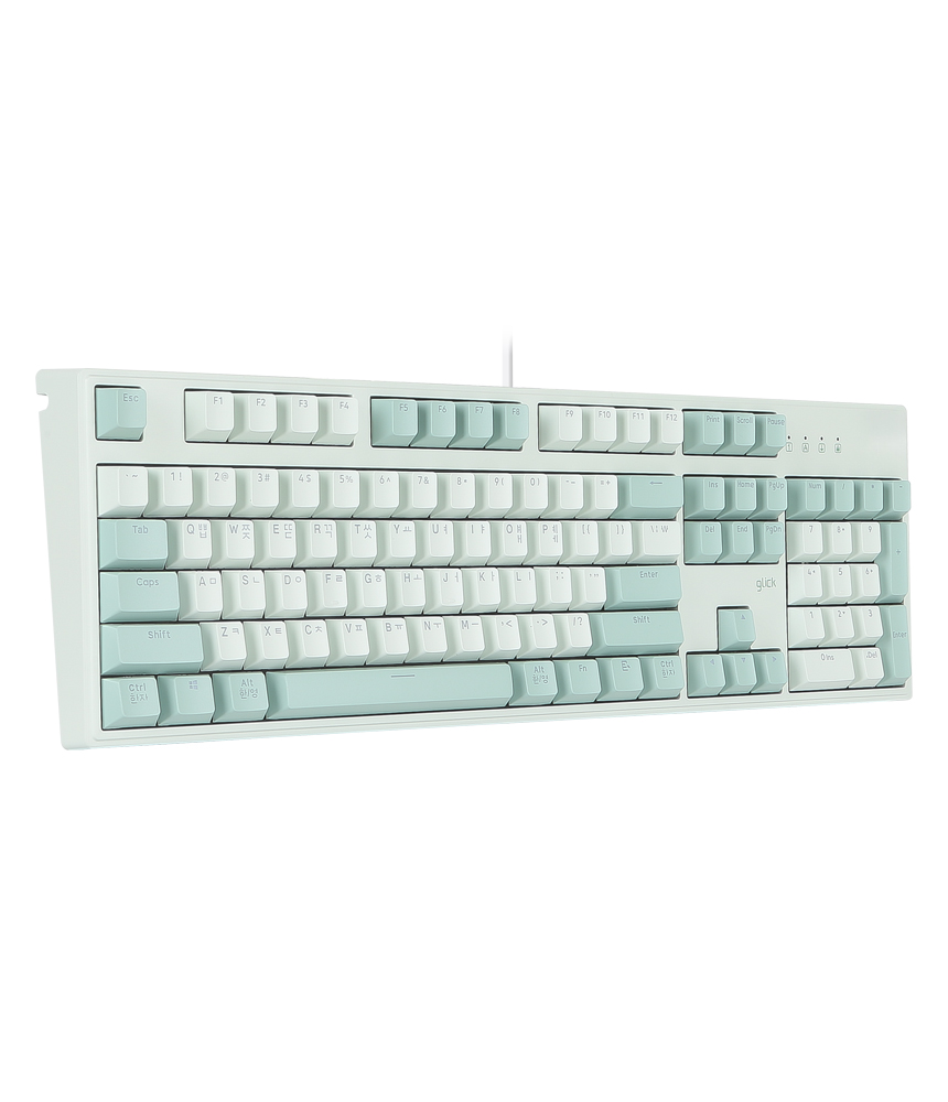 지클릭커 슈퍼히어로 브이옵틱 V104 LED 기계식 PBT (그린라이트)_이미지