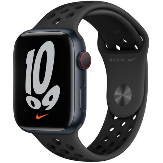 APPLE 워치 시리즈7 45mm Cellular 미드나이트 알루미늄 (나이키 스포츠밴드)_이미지
