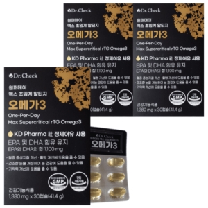 닥터체크 원퍼데이 맥스 초임계 알티지 오메가3 30캡슐 (3개)