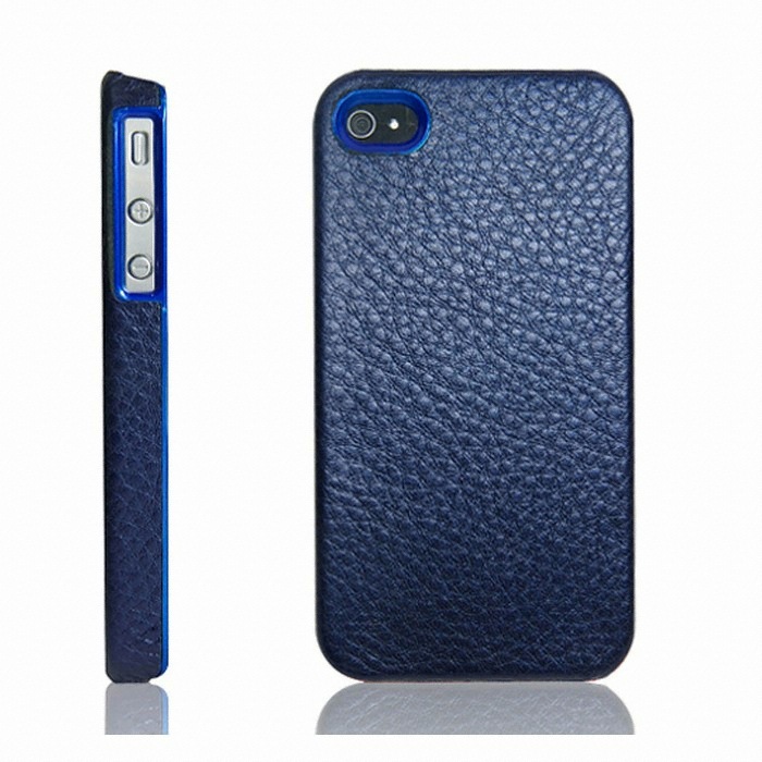 아이커버 INMOLD LEATHER BLUE CASE (아이폰4/4S)_이미지