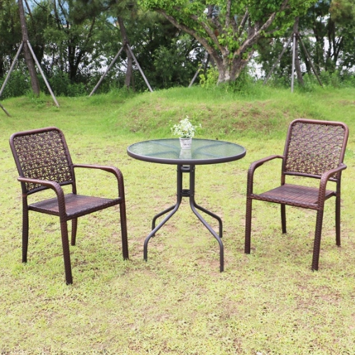 체어센스 루시 원형 테이블 800 (피렌체의자2개)_이미지