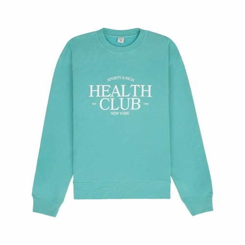 스포티앤리치 국내 공용 헬스 클럽 맨투맨 긴팔 티셔츠 페이디드 틸 / CR855FT HEALTH CLUB 스웨트