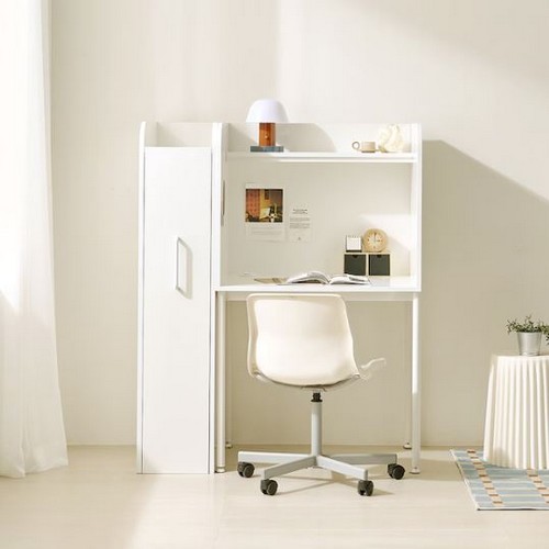 로벨 슬라이딩 책장형 LED조명 독서실 책상