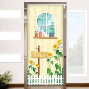 꾸밈 ip475-행복한가족과해바라기꽃 [100 x 210cm]