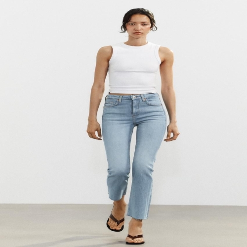 �ڶ� JEANS û���� TRF CROPPED FLARE ���̿��̽�Ʈ ����Ʈ ����875828