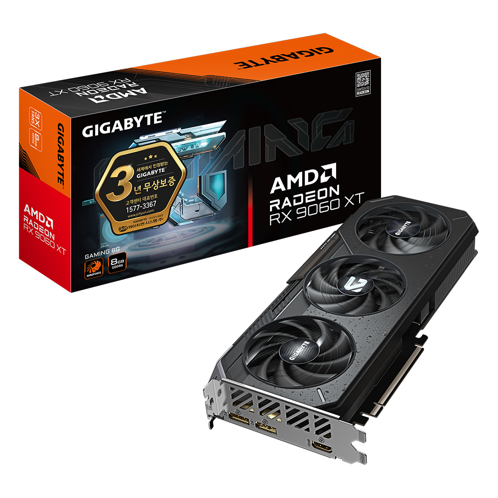 GIGABYTE 라데온 RX 9060 XT Gaming D6 8GB 제이씨현이미지입니다. 누르면 해당 게시물로 새창이동합니다.