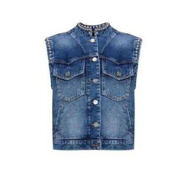 올세인츠 매브 스터드 데님 베스트 MAVW135PE VINTAGEINDIGO T_이미지
