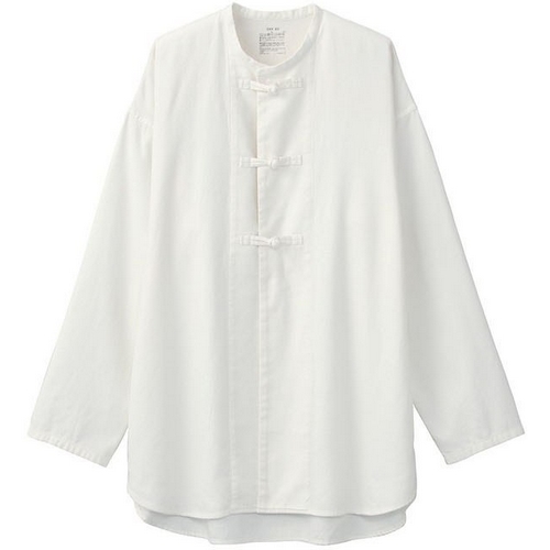 무인양품 플란넬 매듭 단추 롱 셔츠 BCJ19ZZZ