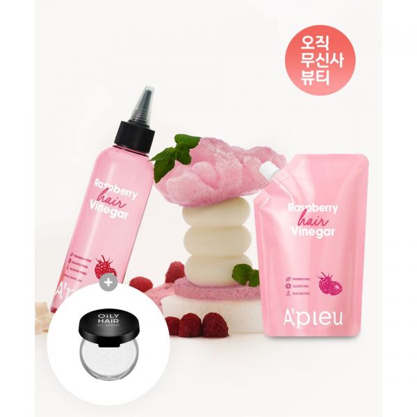 어퓨 라즈베리 헤어식초 200ml+리필 400ml
