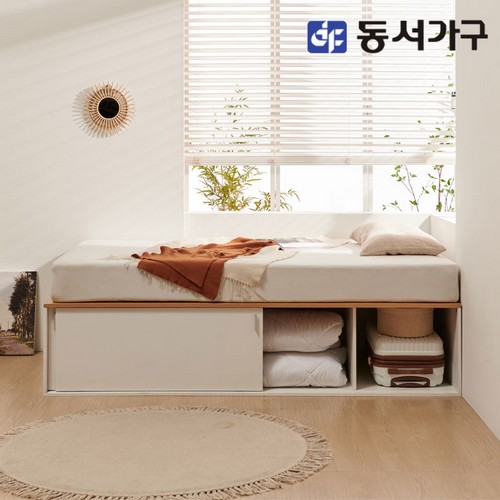 동서가구 솔트 빅 슬라이딩 통큰 수납 침대 SS (유로탑독립)_이미지