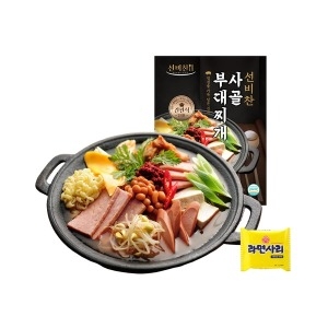 선비찬 사골부대찌개 600g 4봉 +사리면1봉 프리미엄 즉석국 갈비탕 육개장 감자탕 순대국 외 골라담기_이미지