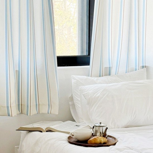 까르데코 버터 스트라이프 창문 암막커튼