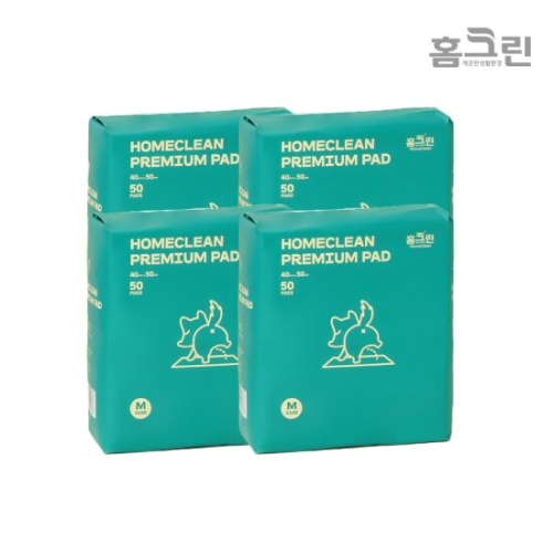 홈크린 프리미엄 배변패드 M 50매 (4개)_이미지