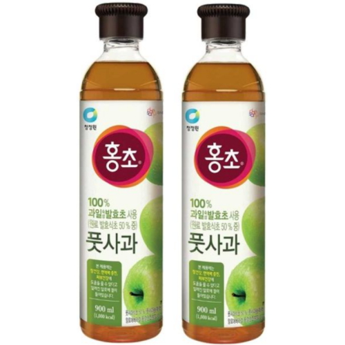 대상 청정원 홍초 풋사과 900ml (2개)